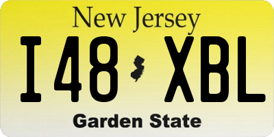 NJ license plate I48XBL
