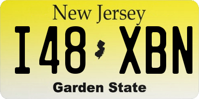 NJ license plate I48XBN