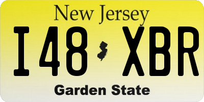 NJ license plate I48XBR