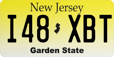 NJ license plate I48XBT