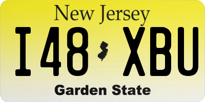 NJ license plate I48XBU