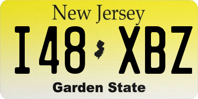 NJ license plate I48XBZ