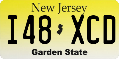 NJ license plate I48XCD