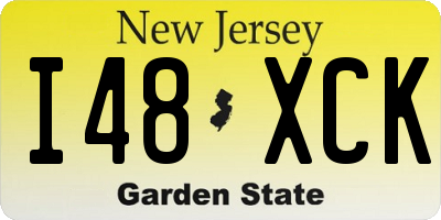 NJ license plate I48XCK