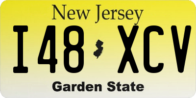 NJ license plate I48XCV