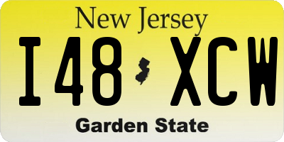 NJ license plate I48XCW
