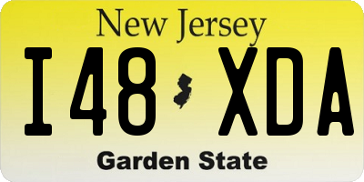 NJ license plate I48XDA