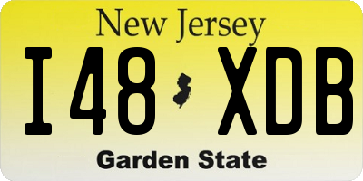 NJ license plate I48XDB