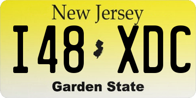 NJ license plate I48XDC