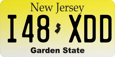 NJ license plate I48XDD