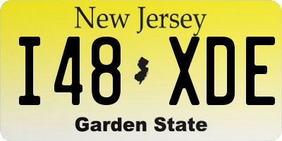 NJ license plate I48XDE