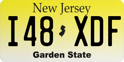 NJ license plate I48XDF
