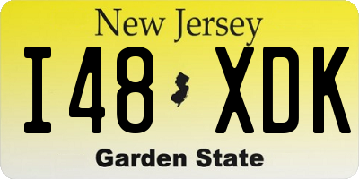NJ license plate I48XDK