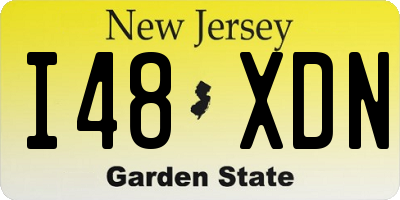 NJ license plate I48XDN