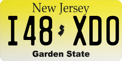 NJ license plate I48XDO