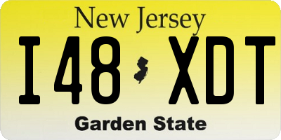 NJ license plate I48XDT