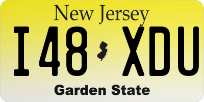 NJ license plate I48XDU