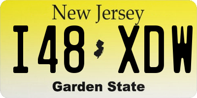 NJ license plate I48XDW