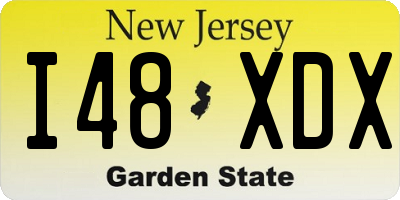 NJ license plate I48XDX