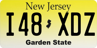 NJ license plate I48XDZ
