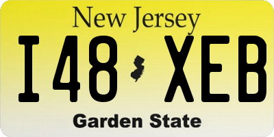 NJ license plate I48XEB