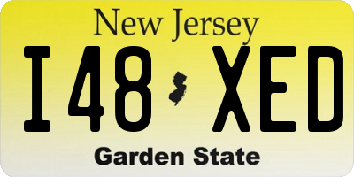 NJ license plate I48XED