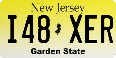 NJ license plate I48XER