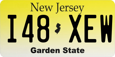 NJ license plate I48XEW