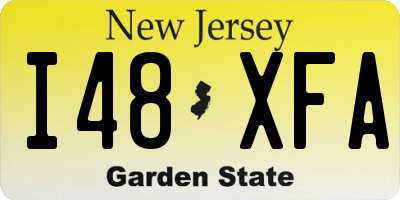 NJ license plate I48XFA