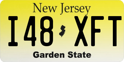 NJ license plate I48XFT