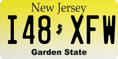 NJ license plate I48XFW