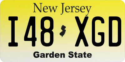 NJ license plate I48XGD
