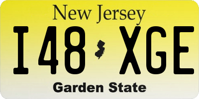 NJ license plate I48XGE