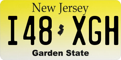 NJ license plate I48XGH