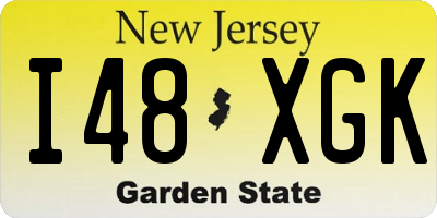 NJ license plate I48XGK