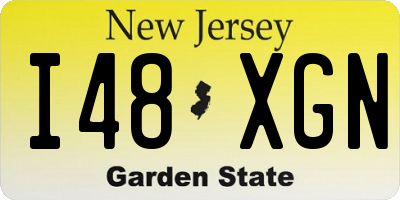 NJ license plate I48XGN