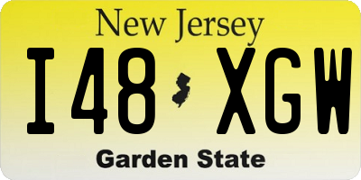 NJ license plate I48XGW