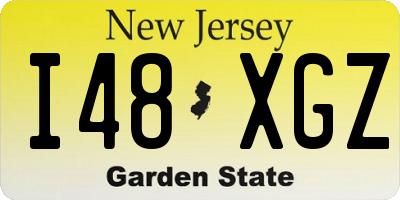 NJ license plate I48XGZ