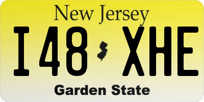 NJ license plate I48XHE