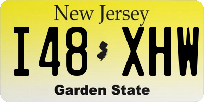 NJ license plate I48XHW