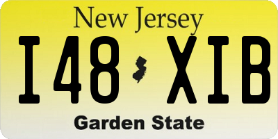NJ license plate I48XIB