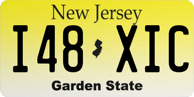 NJ license plate I48XIC