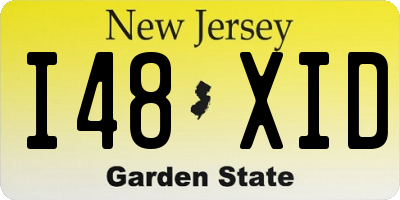 NJ license plate I48XID