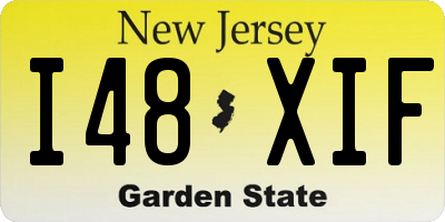 NJ license plate I48XIF