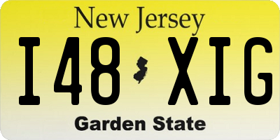 NJ license plate I48XIG
