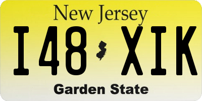 NJ license plate I48XIK