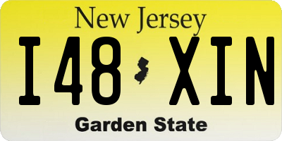 NJ license plate I48XIN