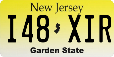 NJ license plate I48XIR