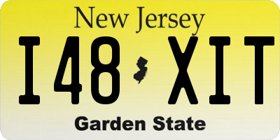 NJ license plate I48XIT