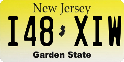 NJ license plate I48XIW